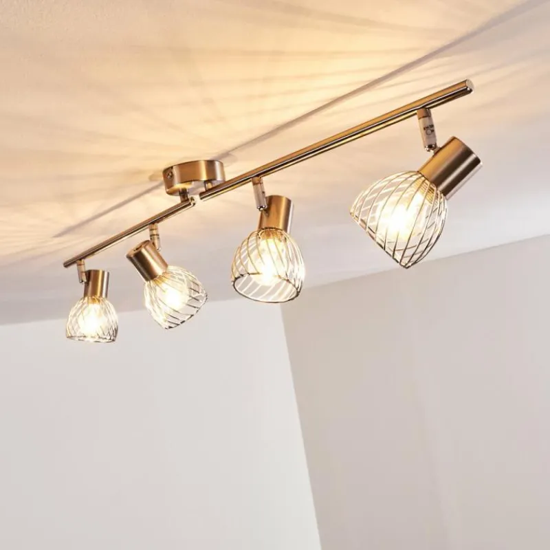 hofstein Plafonnier Parado Nickel mat, 4 lumières