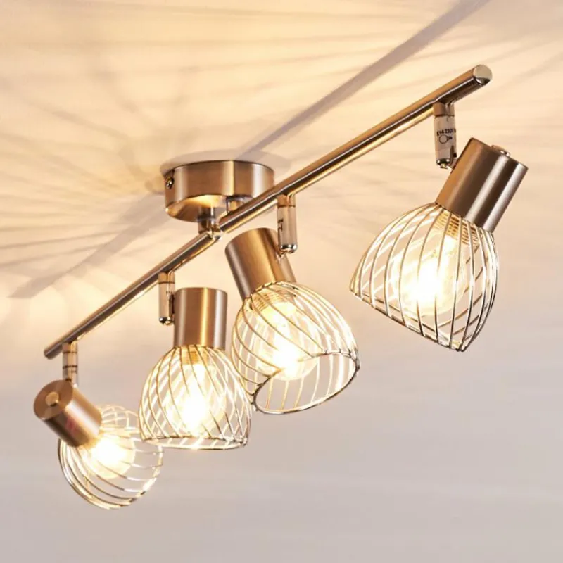 hofstein Plafonnier Parado Nickel mat, 4 lumières