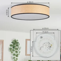 Luminaires Scandinaves-hofstein Plafonnier Parbiak LED Blanc, 1 lumière