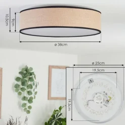 Lampes En Tissu-hofstein Plafonnier Parbiak LED Blanc, 1 lumière
