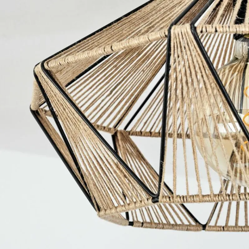 Style Boho-Chic-hofstein Plafonnier Pardieiro Noir, 1 lumière