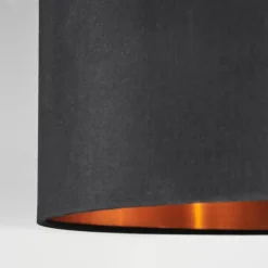 Lampes En Tissu-hofstein Plafonnier Pattburg Noir, 2 lumières