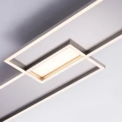 Luminaires Paul Neuhaus Plafonnier Paul Neuhaus AMARA LED Nickel mat, 1 lumière, Télécommandes* Éclairage Led