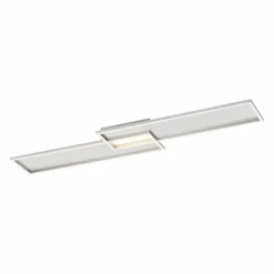 Luminaires Paul Neuhaus Plafonnier Paul Neuhaus AMARA LED Nickel mat, 1 lumière, Télécommandes* Éclairage Led