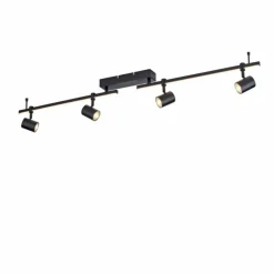 Luminaires Paul Neuhaus Plafonnier Paul Neuhaus BARIK LED Noir, 4 lumières* Éclairage Led