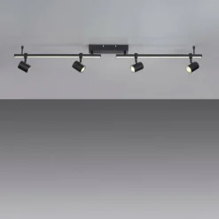 Luminaires Paul Neuhaus Plafonnier Paul Neuhaus BARIK LED Noir, 4 lumières* Éclairage Led