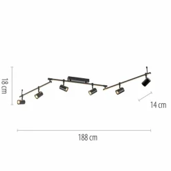 Luminaires Paul Neuhaus Plafonnier Paul Neuhaus BARIK LED Noir, 6 lumières* Éclairage Led