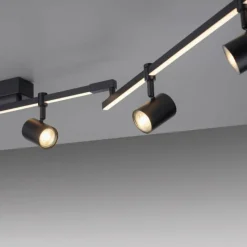 Luminaires Paul Neuhaus Plafonnier Paul Neuhaus BARIK LED Noir, 6 lumières* Éclairage Led