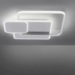 Luminaires Paul Neuhaus Plafonnier Paul Neuhaus EMILIO LED Argenté, 1 lumière, Télécommandes* Éclairage Led