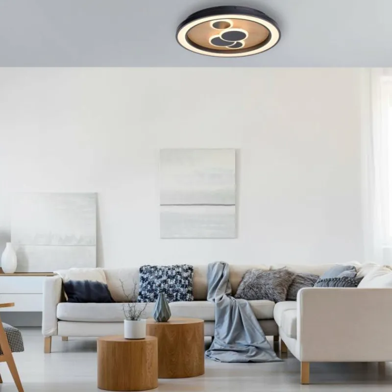 Lampes En Bois-Luminaires Paul Neuhaus Plafonnier Paul Neuhaus ELIZA LED Écru, 2 lumières
