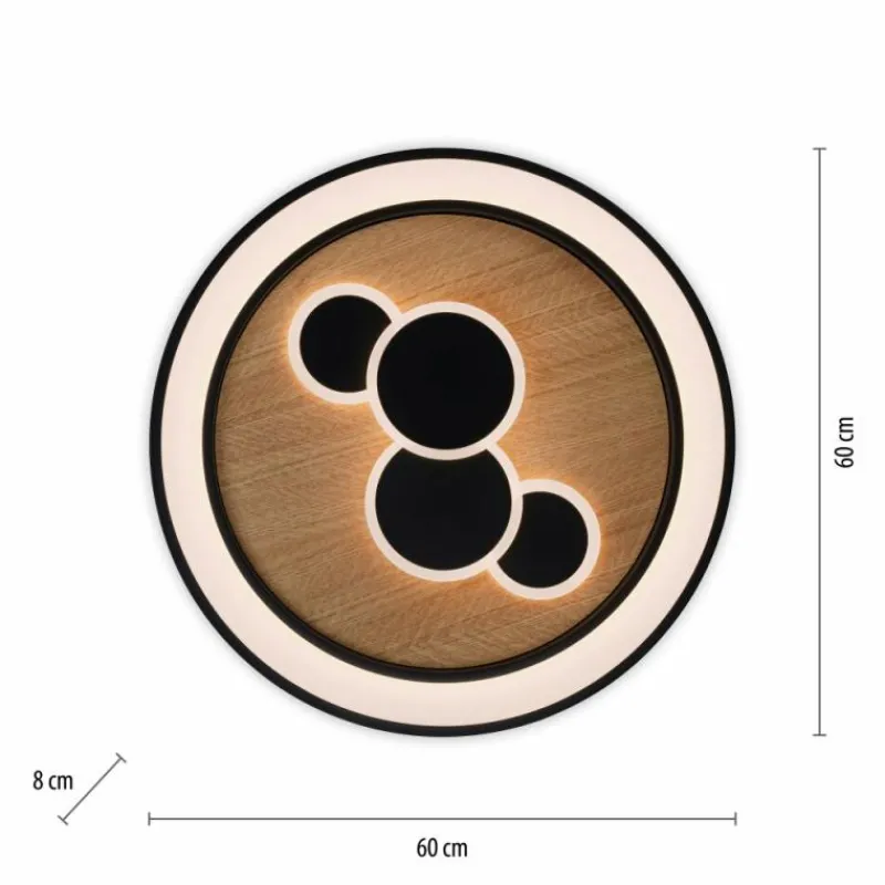 Lampes En Bois-Luminaires Paul Neuhaus Plafonnier Paul Neuhaus ELIZA LED Écru, 2 lumières