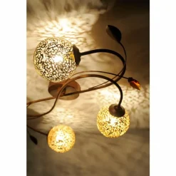 Lampes Art Déco-Luminaires Paul Neuhaus Plafonnier Paul Neuhaus GRETA Rouille, 4 lumières