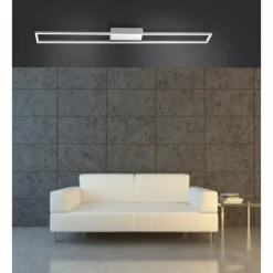Luminaires Paul Neuhaus Plafonnier Paul Neuhaus INIGO LED Acier inoxydable, 4 lumières* Éclairage Led