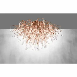 Luminaires Paul Neuhaus Plafonnier Paul Neuhaus ICICLE Vieux laiton, 14 lumières* Plafonniers