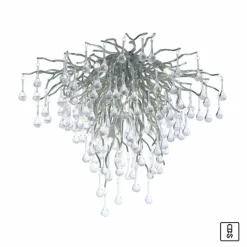 Luminaires Paul Neuhaus Plafonnier Paul Neuhaus ICICLE Acier inoxydable, 9 lumières