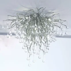 Luminaires Paul Neuhaus Plafonnier Paul Neuhaus ICICLE Acier inoxydable, 9 lumières