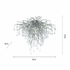 Luminaires Paul Neuhaus Plafonnier Paul Neuhaus ICICLE Acier inoxydable, 9 lumières