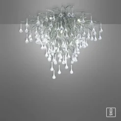 Luminaires Paul Neuhaus Plafonnier Paul Neuhaus ICICLE Acier inoxydable, 9 lumières