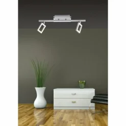 Luminaires Paul Neuhaus Plafonnier Paul Neuhaus INIGO LED Acier inoxydable, 2 lumières* Éclairage Led