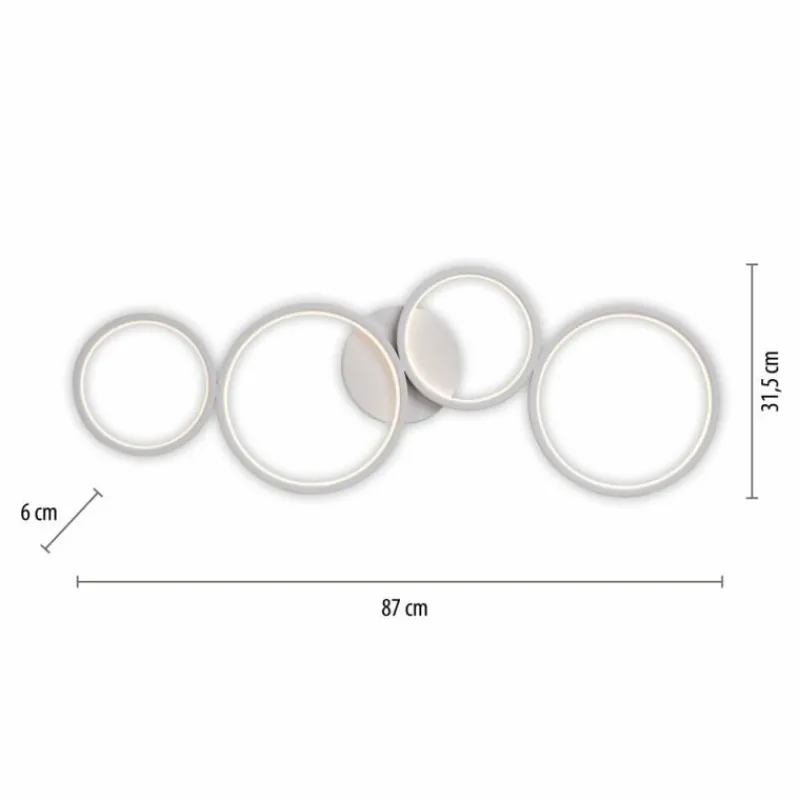 Luminaires Paul Neuhaus Plafonnier Paul Neuhaus KIRINGE LED Blanc, 1 lumière* Éclairage Led