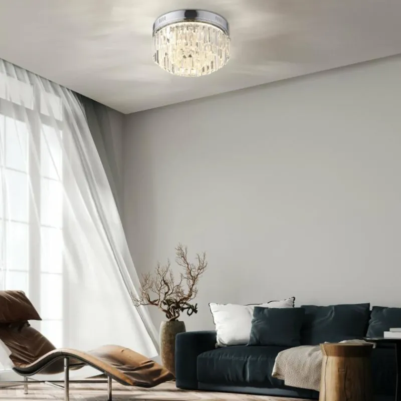 Luminaires Paul Neuhaus Plafonnier Paul Neuhaus KRISTA LED Chrome, 1 lumière