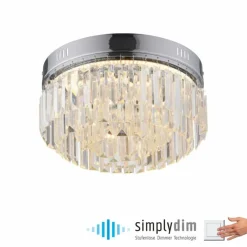 Luminaires Paul Neuhaus Plafonnier Paul Neuhaus KRISTA LED Chrome, 1 lumière