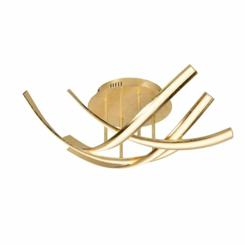 Lampes Dorées-Luminaires Paul Neuhaus Plafonnier Paul Neuhaus LINDA LED Or, 4 lumières