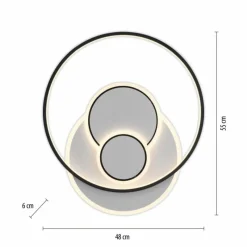 Luminaires Paul Neuhaus Plafonnier Paul Neuhaus MAILAK LED Noir, Blanc, 2 lumières* Éclairage Led