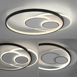 Luminaires Paul Neuhaus Plafonnier Paul Neuhaus MAILAK LED Noir, Blanc, 2 lumières* Éclairage Led