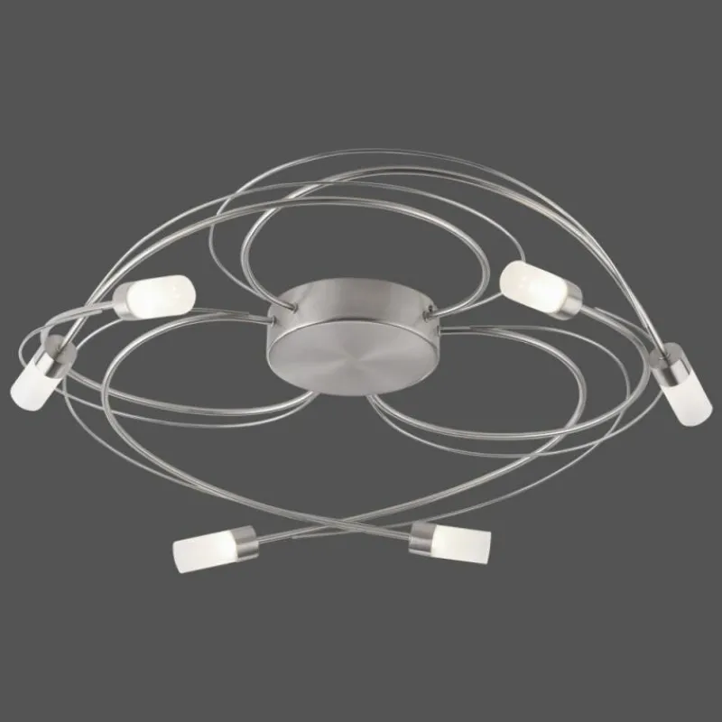 Luminaires Paul Neuhaus Plafonnier Paul Neuhaus NELIA LED Acier inoxydable, 6 lumières
