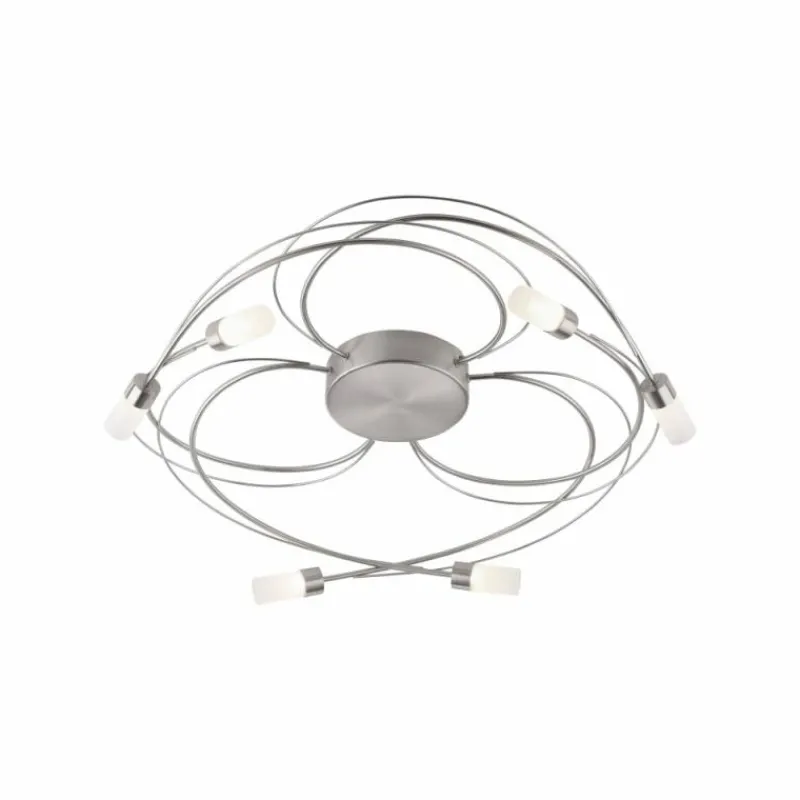 Luminaires Paul Neuhaus Plafonnier Paul Neuhaus NELIA LED Acier inoxydable, 6 lumières