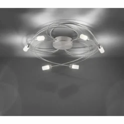 Luminaires Paul Neuhaus Plafonnier Paul Neuhaus NELIA LED Acier inoxydable, 6 lumières