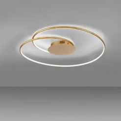 Lampes Dorées-Luminaires Paul Neuhaus Plafonnier Paul Neuhaus NASTRO LED Or, 1 lumière