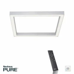 Luminaires Paul Neuhaus Plafonnier Paul Neuhaus PURE-LINES LED Aluminium, 1 lumière, Télécommandes* Éclairage Led