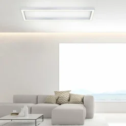 Luminaires Paul Neuhaus Plafonnier Paul Neuhaus PURE-LINES LED Aluminium, 1 lumière, Télécommandes* Éclairage Led