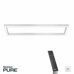Luminaires Paul Neuhaus Plafonnier Paul Neuhaus PURE-LINES LED Aluminium, 1 lumière, Télécommandes* Éclairage Led