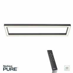 Luminaires Paul Neuhaus Plafonnier Paul Neuhaus PURE-LINES LED Anthracite, 1 lumière, Télécommandes* Éclairage Led