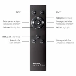 Luminaires Paul Neuhaus Plafonnier Paul Neuhaus PURE-MIRA LED Aluminium, 2 lumières, Télécommandes* Éclairage Led