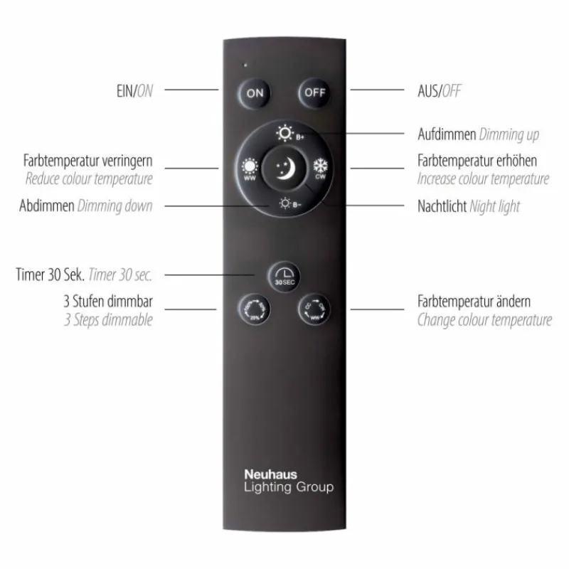 Luminaires Paul Neuhaus Plafonnier Paul Neuhaus PURE-MIRA LED Aluminium, 2 lumières, Télécommandes* Éclairage Led