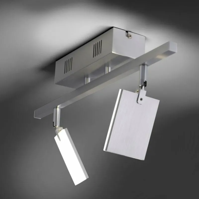 Luminaires Paul Neuhaus Plafonnier Paul Neuhaus PURE-MIRA LED Aluminium, 2 lumières, Télécommandes* Éclairage Led