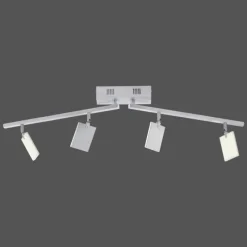 Luminaires Paul Neuhaus Plafonnier Paul Neuhaus PURE-MIRA LED Aluminium, 4 lumières, Télécommandes* Éclairage Led