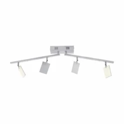 Luminaires Paul Neuhaus Plafonnier Paul Neuhaus PURE-MIRA LED Aluminium, 4 lumières, Télécommandes* Éclairage Led