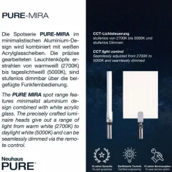 Luminaires Paul Neuhaus Plafonnier Paul Neuhaus PURE-MIRA LED Aluminium, 4 lumières, Télécommandes* Éclairage Led