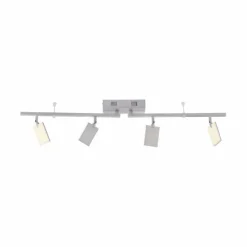 Luminaires Paul Neuhaus Plafonnier Paul Neuhaus PURE-MIRA LED Aluminium, 4 lumières, Télécommandes* Éclairage Led
