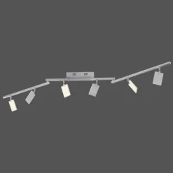 Luminaires Paul Neuhaus Plafonnier Paul Neuhaus PURE-MIRA LED Aluminium, 6 lumières, Télécommandes* Éclairage Led