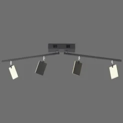 Luminaires Paul Neuhaus Plafonnier Paul Neuhaus PURE-MIRA LED Noir, 4 lumières, Télécommandes* Éclairage Led