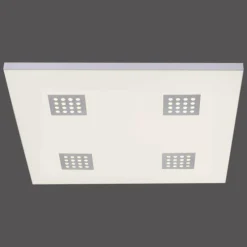 Luminaires Paul Neuhaus Plafonnier Paul Neuhaus PURE-NEO LED Aluminium, 4 lumières, Télécommandes* Éclairage Led