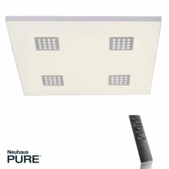 Luminaires Paul Neuhaus Plafonnier Paul Neuhaus PURE-NEO LED Aluminium, 4 lumières, Télécommandes* Éclairage Led
