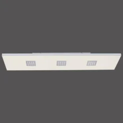 Luminaires Paul Neuhaus Plafonnier Paul Neuhaus PURE-NEO LED Aluminium, 3 lumières, Télécommandes* Éclairage Led