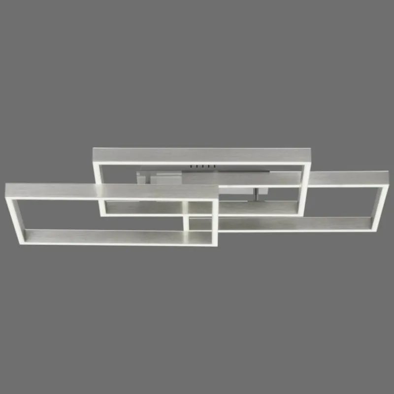 Luminaires Paul Neuhaus Plafonnier Paul Neuhaus PAAN LED Acier brossé, 1 lumière, Télécommandes* Éclairage Led